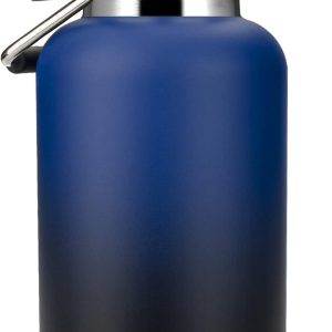 One Gallon Jug with Straw, 128 oz Double Wall Vacuum Insulated Sports Water Bottle, Keeps Cold up to 48 Hours, Leak-Proof & Sweat-Proof Stainl Water Jug for Gym, Outdoor & Camping